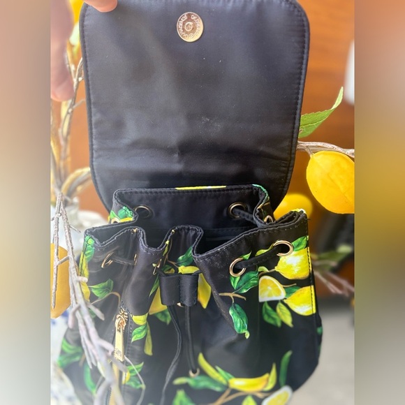 Icing Black Lemon Print Backpack - Picture 3 of 9